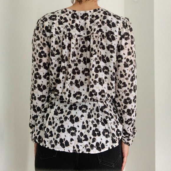 Cabi Rosette Leopard Print Blouse - Picture 4 of 5